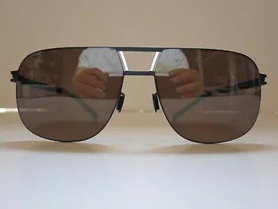 Mykita NO.1 AL Black Carl Zeiss Muddy Brown Flash Glasses Eyewear Sunglasses NEW • $329