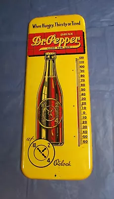 Vintage Dr PEPPER  Good For Life  Thermometer Tin Soda Sign Non Porcelain~WOW • $725