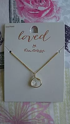 MISS SELFRIDGE NECKLACE GOLD PLATED WITH CLEAR STONE PENDANT 1 Size BNWT £12.50! • £8.50