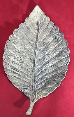  Bronze Metal Verdigris Leaf Trinket Dish Tray Rustic Made In India • $20