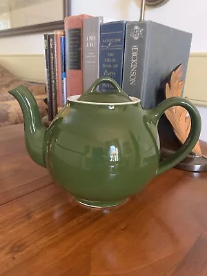 Vintage HALL Liptons Tea 4 Cup French TEAPOT W/Lid Dark Green USA • $19.99
