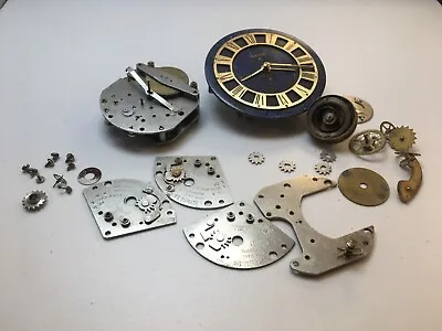 $67.27 • Buy Vintage Mantel Clock Movements Job Lot Of Swiza Parts Clockmakers Spares