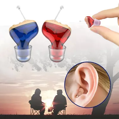 MiNi Digital Hearing Aids Invisible Sound Voice Amplifier Enhancer Rechargeable • $26.99