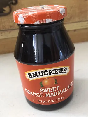Vintage Smuckers Sweet Orange Marmalade Spreadable Fruit Glass Jar Simply Fruit • $19.95