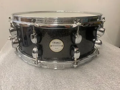 Mapex Meridian Maple Snare 14  X 51/2  2.3mm Power Hoops Platinum Sparkle 10 Lug • $180