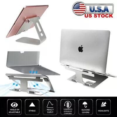 Laptop Stand Aluminum Alloy Rotating Bracket For Ipad MacBook Pro Tablet • $21.75