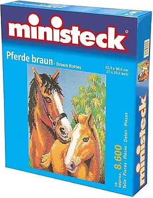 Ministeck Pixel Puzzle (31877): Brown Horses 8600 Pieces • $50.67