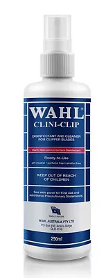 Wahl Clini Clip Hair Clipper & Trimmer Blade Disinfectant & Cleaner Spray 250ml • $21.95