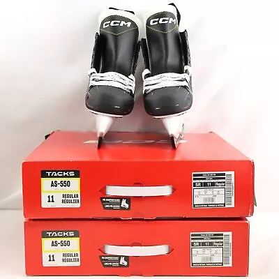 CCM Tacks AS 550 Senior Ice Hockey Skates In Black & White -Size 11 Lot Of 2 • $84.97