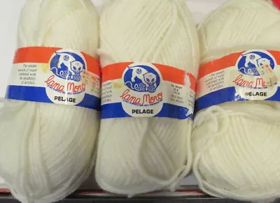 Lana Moro Yarn-Pelage - 50% Virgin Wool-50% Acrylic - 145 Grams- White # 927 • $10.99