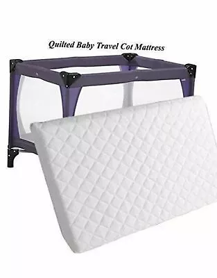 Mamas & Papas 95 X 65 X 5 CM Travel Cot Mattress Waterproof Zip Cover For Graco • £18.99