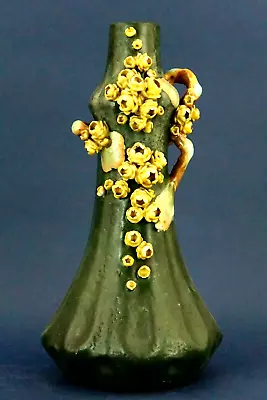 Paul DACHSEL Vase Ceramic Flowers AUSTRIA ART NOUVEAU AMPHORA As Turn Teplitz • $1189.40