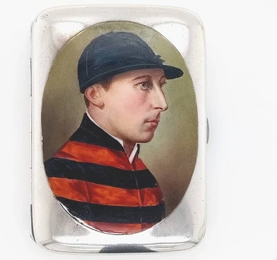 £1800 • Buy Cigarette Case Presented By Fred Archer With His Portairt And Dedication 