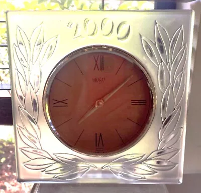 Beautiful Celebrate 2000 Mikasa Etched Crystal Clock- Excellent Condition • $14.99