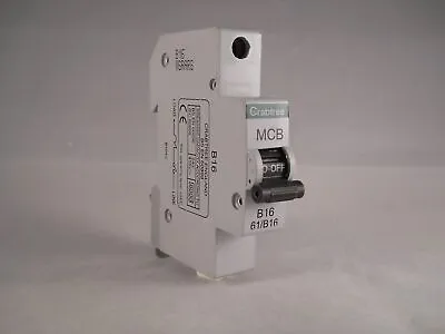 Crabtree Starbreaker MCB 16 Amp Single Pole Breaker Type B 16A 61/B16 Series 4 • £4.95