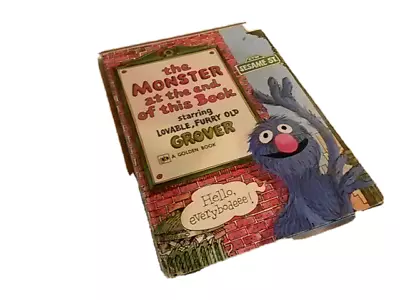 Monster At End Book Grover Sesame Street 2nd Printing 1978 HB Book Golden • $15