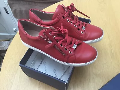 Caprice Zip Trainers New In Box Size 6.5.Red. • £30