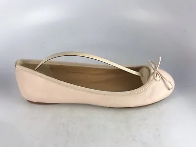 J. Crew Pale Pink Ballet Flats Shoes Women’s Size 8 Leather Slip On W/ Bow • $21.24