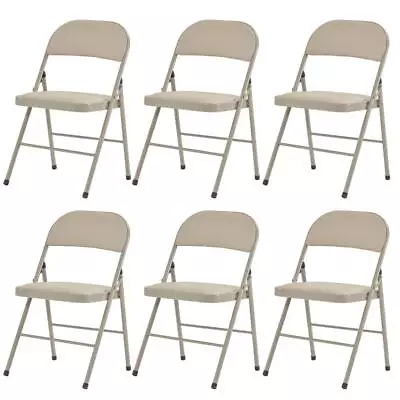 6 PACK Folding Metal Frame Stackable Chairs For Home Office Wedding Party Dinner • $95.89