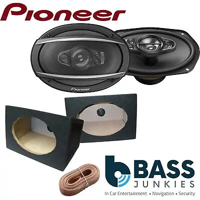 Pionner 6x9  5 Way 1400 Watts A Pair Speakers With Black 6x9 Boxes And Cable • £139.99