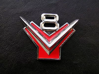 V8 Metal Car Badge Emblem *NEW!* Suit Ford Customline Mainline Custom Fairlane • $23.95