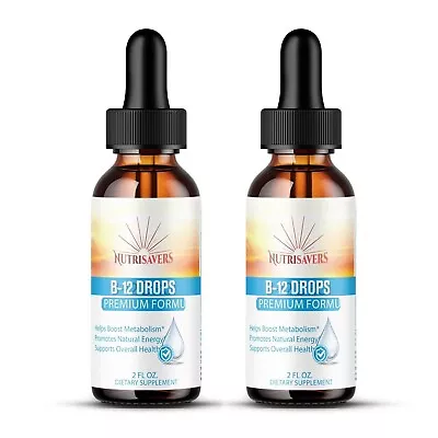 B-12 Vitamin Drops Supports Healthy Skin And Improve Health - 2 Fl Oz Pack Of 2 • $23.99