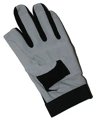 Sailing Gloves Amara With Lycra Back 3-finger Style Reinforced Black/grey • £7.50