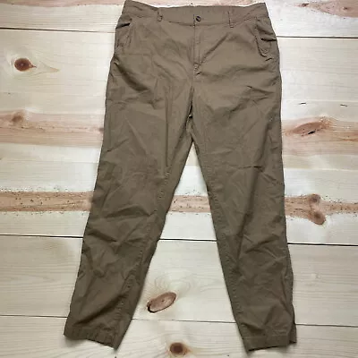 Eddie Bauer Pants 40x32 Brown Tan Ripstop Jogger Outdoors Hiking Casual • $19.99