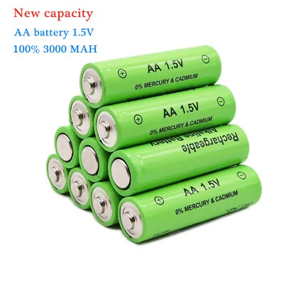 Leak-proof AA/AAA Rechargeable Battery Batteries 1.5V 3000mAh NiMH Universal • £7.79