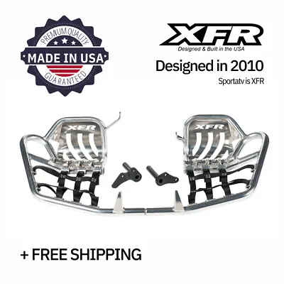 XFR Pro Peg II Foot Peg Nerf Bars W Heel Guards Yamaha Raptor 125 250 PSE209 • $319.90