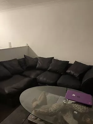 £100 • Buy Left- Hand Corner Sofa Used Black