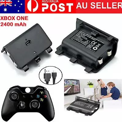 2400mAh Rechargeable Battery Pack + USB Charger Cable For XBOX ONE Controller • $14.99