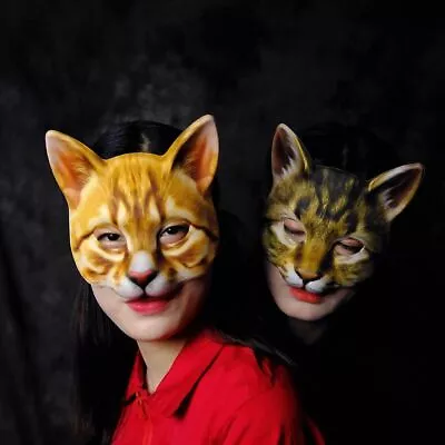 £8.40 • Buy Catwoman Cosplay Half Face Cat Mask Masquerade Animal Headdress Halloween Party