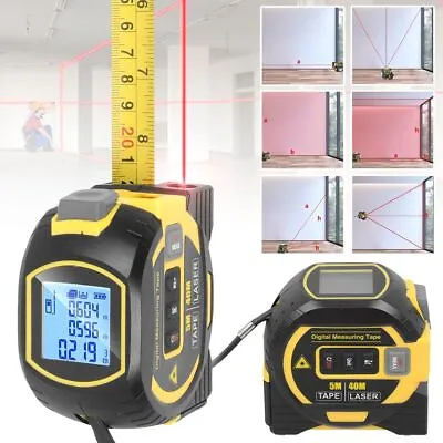 3in1 Digital Measure Tape Laser Distance Meter Measuring Tool Range Finder Ruler • £21.29