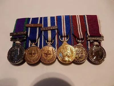£59.99 • Buy ELIZABETH II Group 6 Miniature Medals Mounted  IRELAND KOSOVO YUGOSLAVIA BARS 