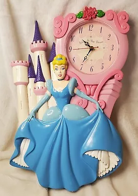 Disney Princess Cinderella Clock Wall Vintage Castle Believe In Your Dreams 15  • $13.45