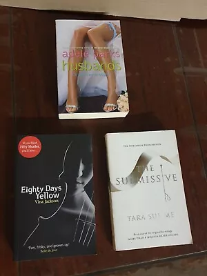 3x Bulk Lot Erotica Romance Book Bundle Submissive Eighty Days Yellow Husbands • $34.90