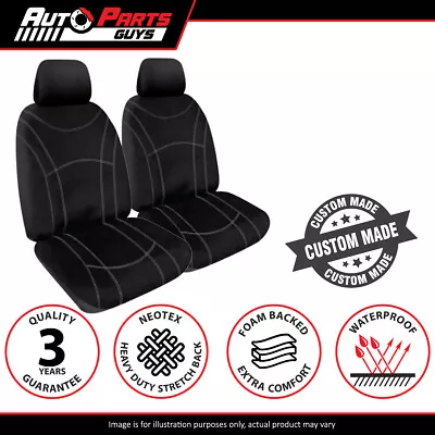 Neoprene Front Seat Covers Fits Nissan Navara D40 ST-X STX550 Dual Cab 09/07-15 • $169.99