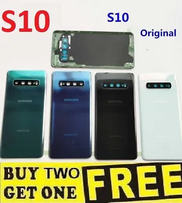 Fits Genuine Samsung Galaxy S10 PLUS G975F Back Glass Battery Cover Camera LENS • £8.99