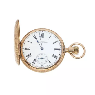 10ct Gold Waltham Ornate Engraved Pocket / FOB Watch Circa 1927 (Inscribed) #... • $1985