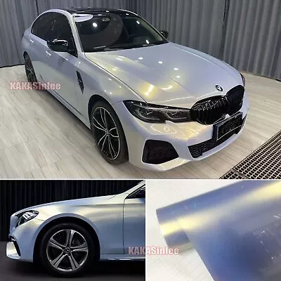 Grey Gold Chameleon Gloss Metal Chrome Pearl Full Car Hood Vinyl Wrap Sticker US • $420.20