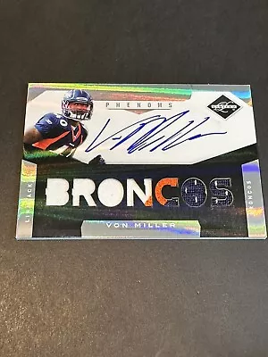 2011 Panini Limited /299 Von Miller Autograph Auto On Card Rookie RC READ • $72.42