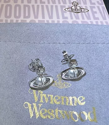 Vivienne Westwood Nana 3D Pearl Earrings Stud Silver Tone~A10 • $79