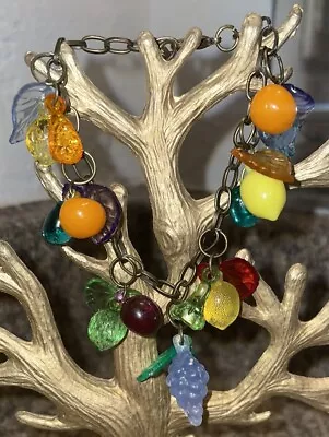 Fruit Salad Vintage Charm Bracelet!!! • $14.99