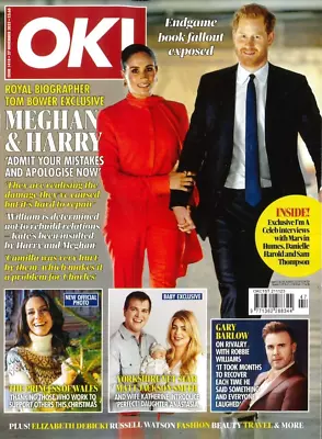 OK! Magazine: Meghan Markle Prince Harry Princess Kate Gary Barlow 27.11.23 • £11.99