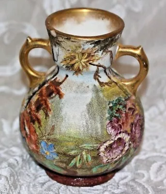 Antique Royal Bonn Germany Franz Mehlem Tapestry Vase Signed Numbered LOT 2295 • $54.95