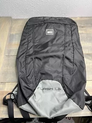 REI Flash 18 Nylon Backpack Ultralight Light Hike Travel Daypack Black • $27.99