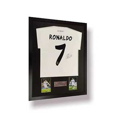 £48.99 • Buy Frame For Any Signed Football Shirt & 2 Photo Cutouts FREE PERSONALISED PLAQUE