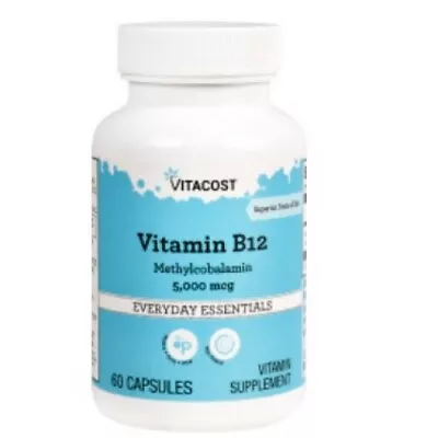 Vitacost Vitamin B-12 Methylcobalamin -- 5000 Mcg - 60 Capsules-  EXP. 11/24 • $12.99