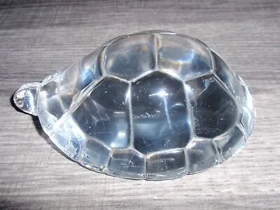 Hadeland Glassverk Crystal Turtle Paperweight Glass 4.7  Long 1.6  Tall Norway • $15